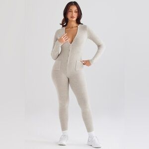 House of CB Cream Jumpsuit